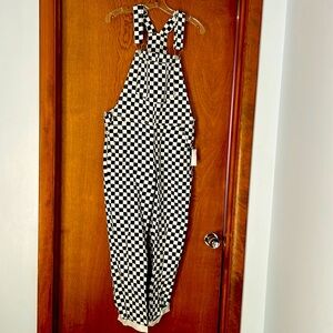 New with tags denim jeans jump suite sz S